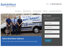 Tablet Screenshot of bathandwestwatersofteners.co.uk